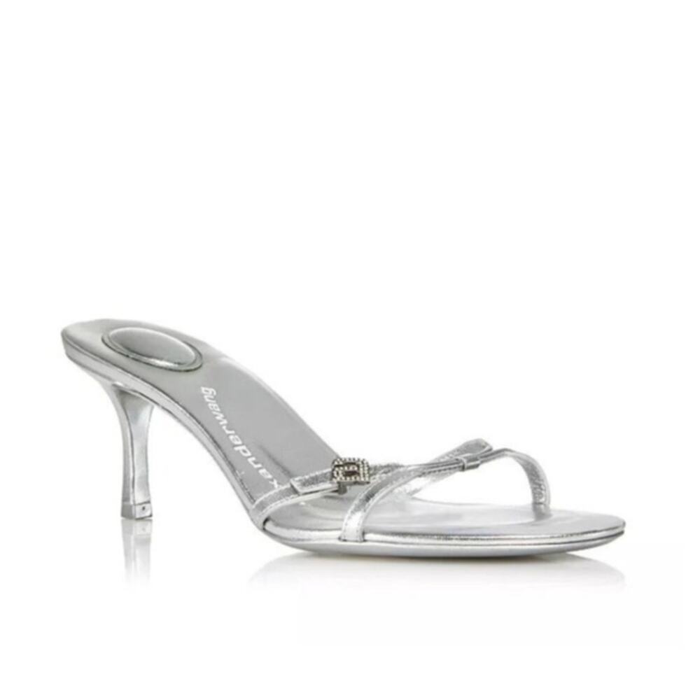 Alexander Wang Lucienne 65 Strappy Sandals Metallic Formal Bridal Prom Gala 8.5